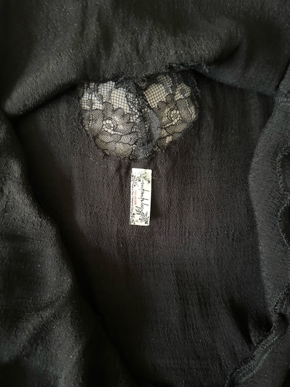 Vintage Free People Lace-Trim Babydoll Top - Picture 6 of 6